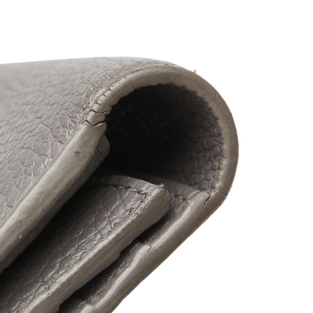 Saint Laurent Sac de Jour Long Wallet 504981 Gray Leather Women's SAINT LAURENT - Picture 7 of 14